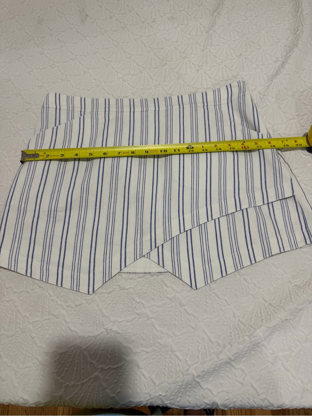 BCBGMaxAzria Blue and White Striped Mini Skirt
